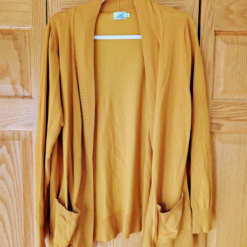 Cozy Gold Cardigan Sweater